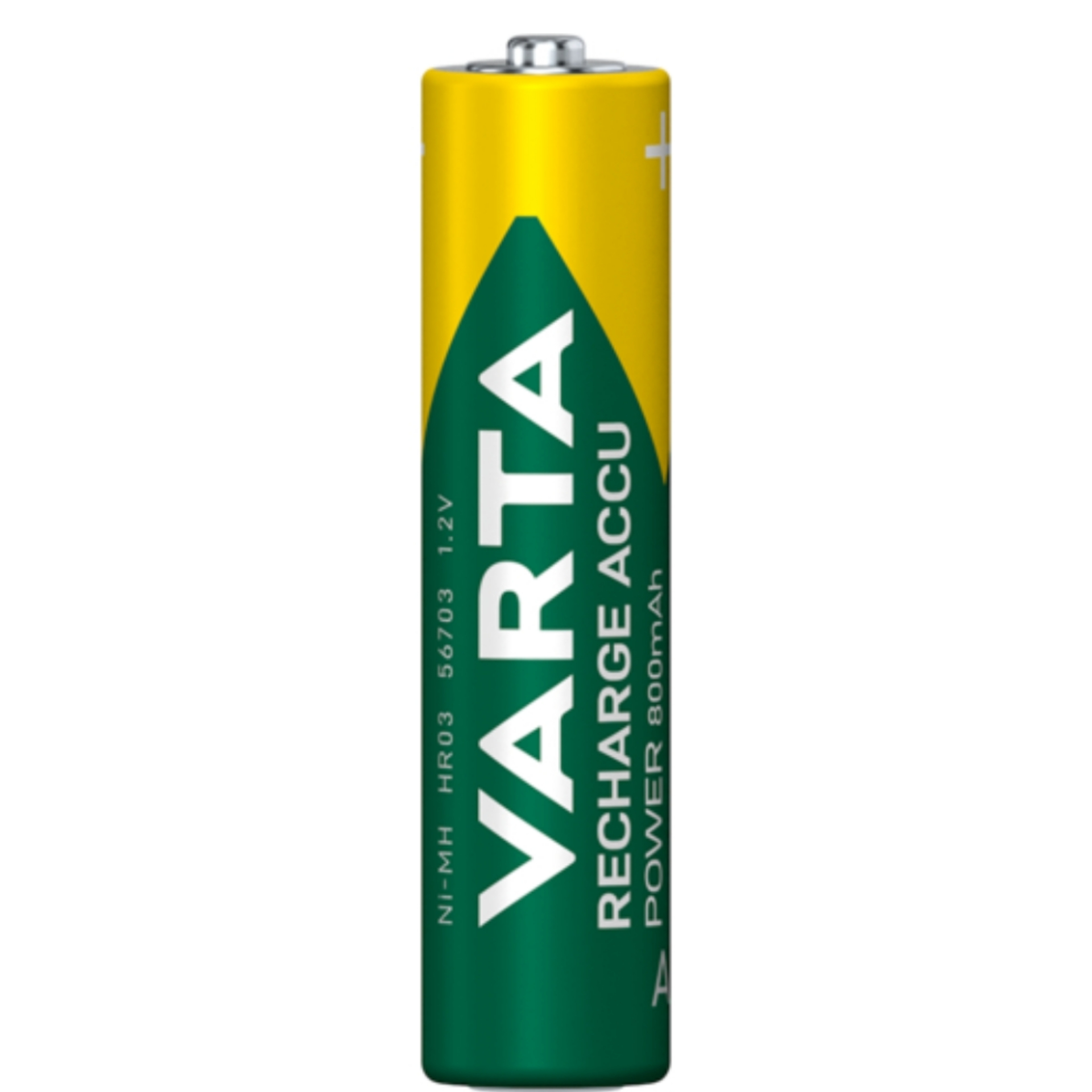 باتری نیم قلمی قابل شارژ وارتا مدل ACCU power Ready-to-use 800 بسته 2 عددی