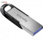 فلش مموری سن دیسک Ultra Flair CZ73 ظرفیت 64 گیگابایت با رابط USB 3.0 و بدنه فلزی مقاوم، سرعت انتقال 150 مگابایت بر ثانیه و سازگار با انواع سیستم‌عامل‌ها و دستگاه‌ها