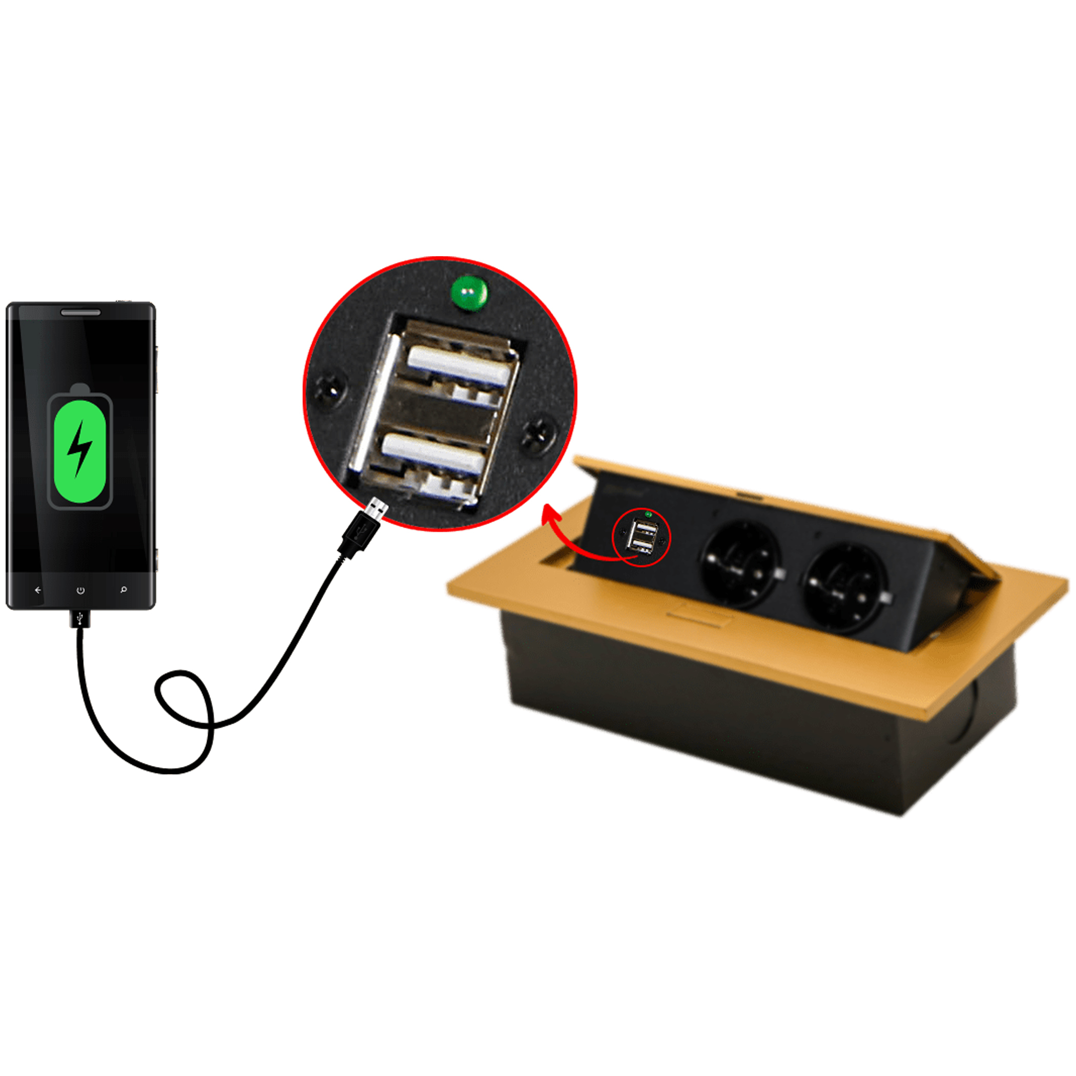 پریز توکار ملونی مدل 10017