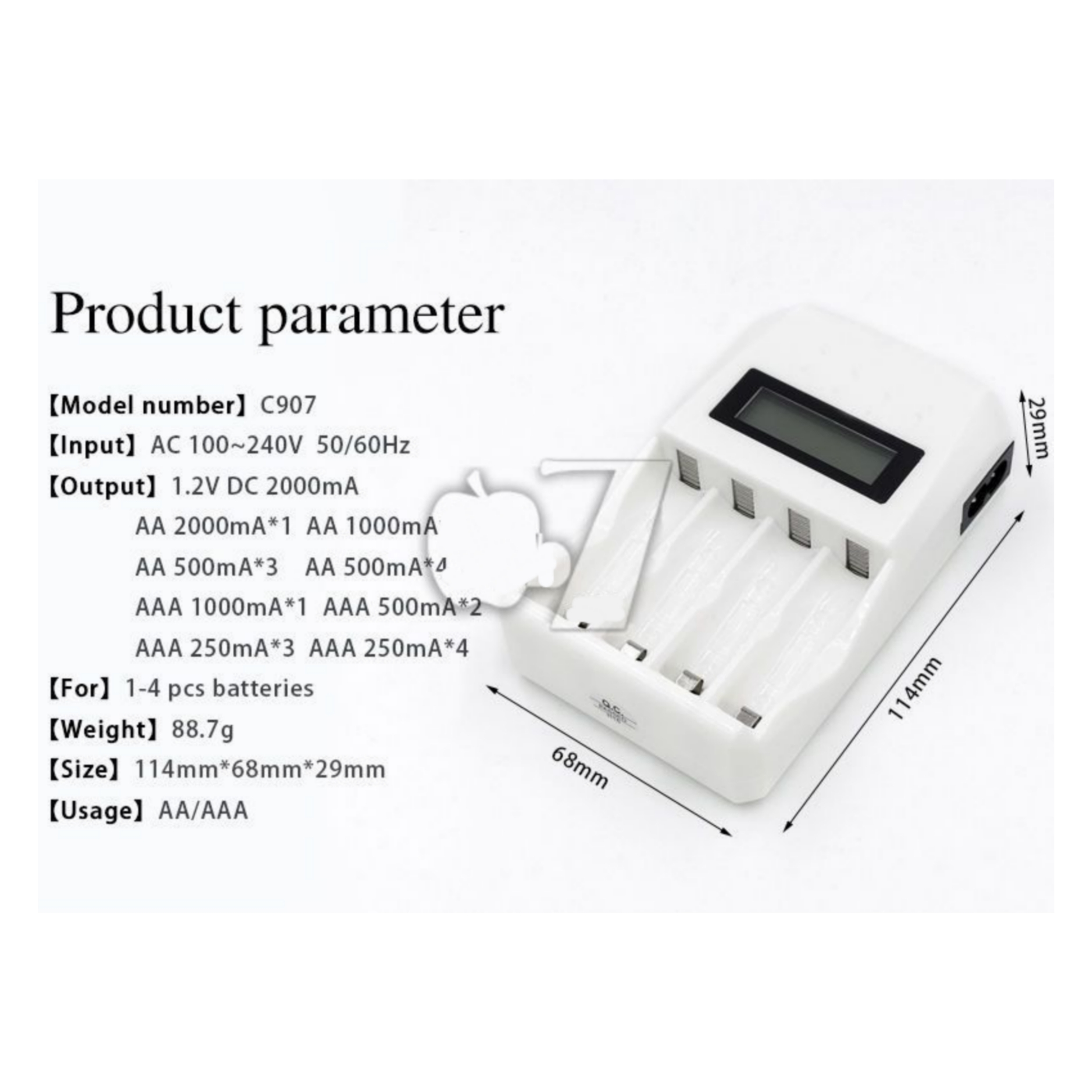 شارژر باتری بستون مدل C907W-BST