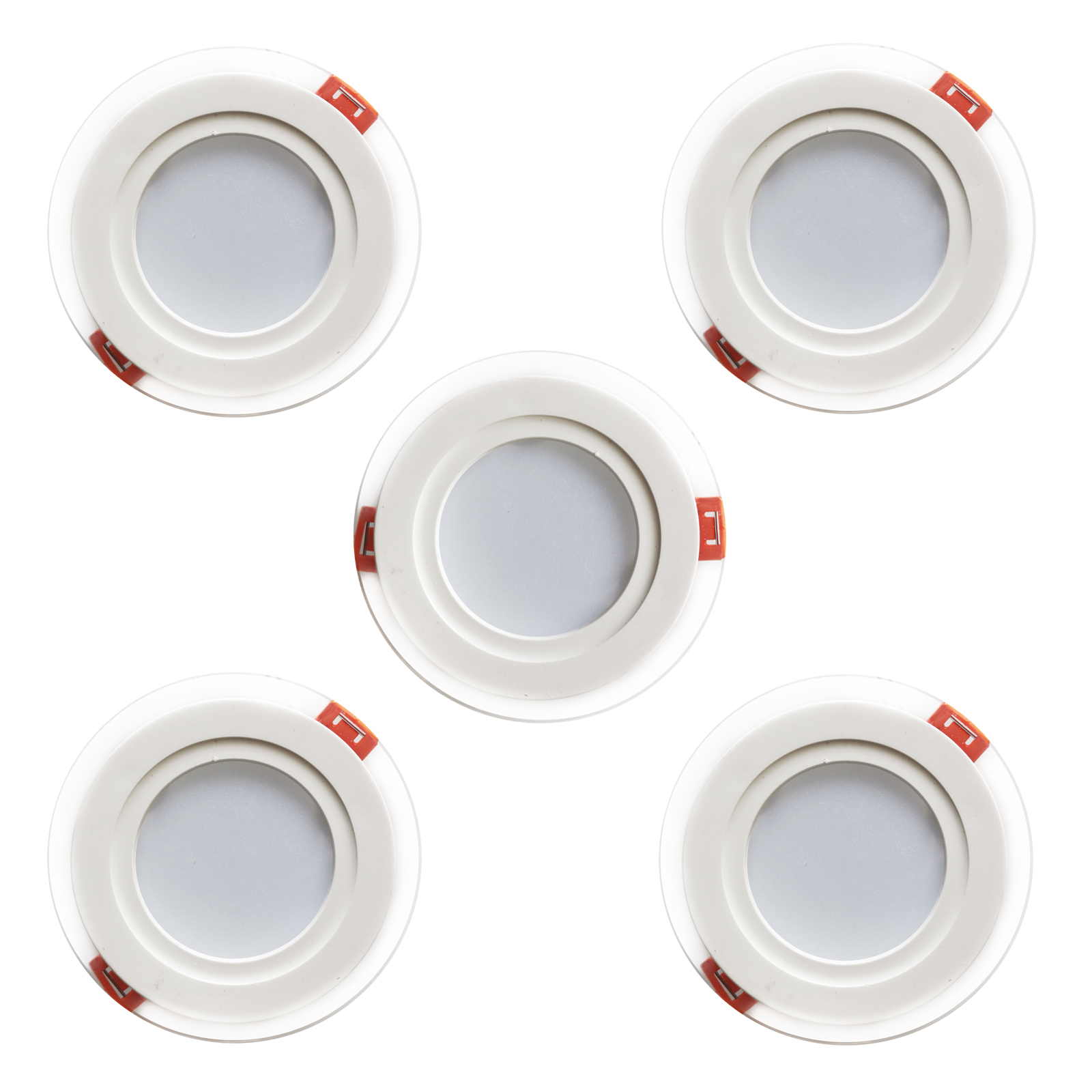 پنل LED دور شیشه 7 وات ققنوس بسته 5 عددی