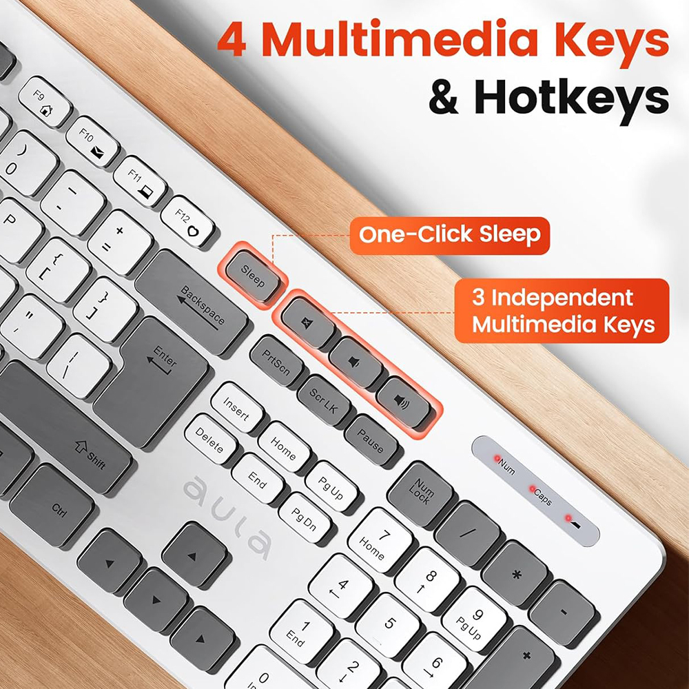 کیبورد و ماوس بیسیم آئولا مدل AC308