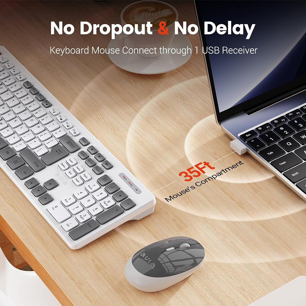 کیبورد و ماوس بیسیم آئولا مدل AC308