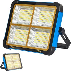 چراغ کمپینگ LED شارژی HEPU مدل HP-L03 توان 150 وات با 306 لامپ LED و قابلیت پاوربانک