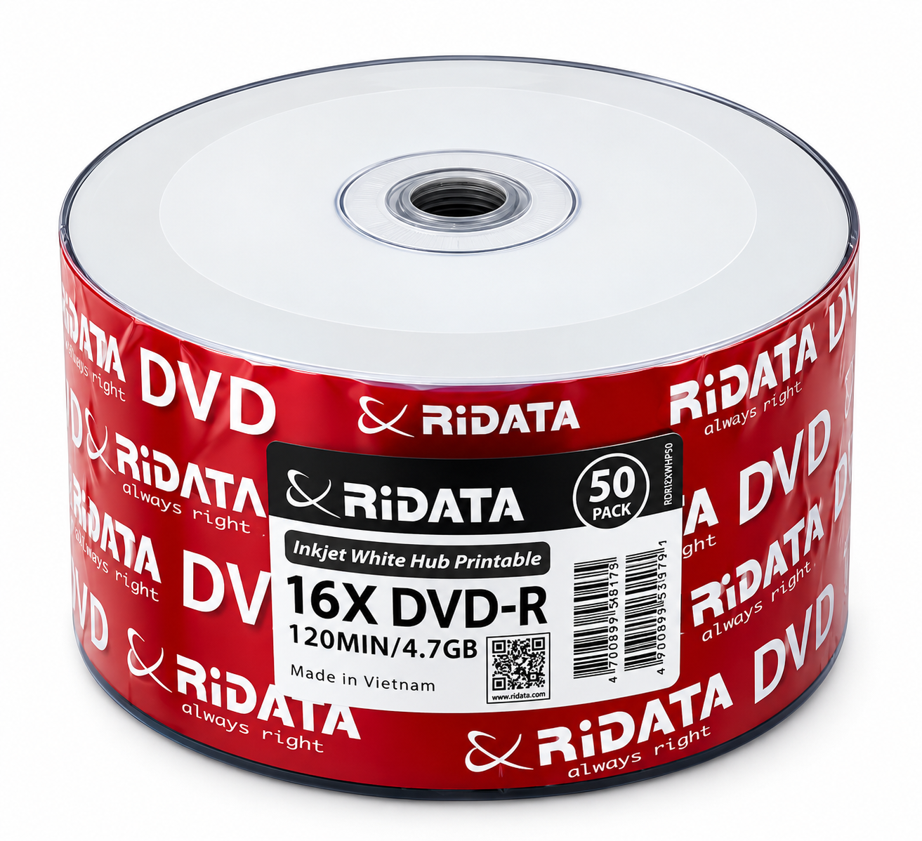 دی وی دی خام ری دیتا پرینتیبل Ridata DVD-R بسته 50 عددی
