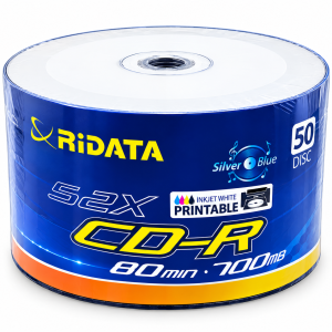 سی دی خام ری دیتا پرینتیبل Ridata CD-R بسته 50 عددی